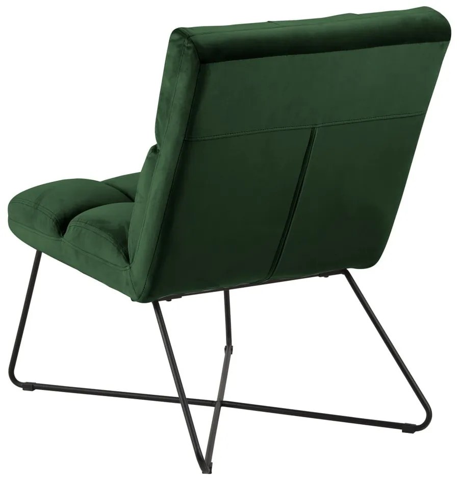 Зелено кадифено кресло Alba – Actona