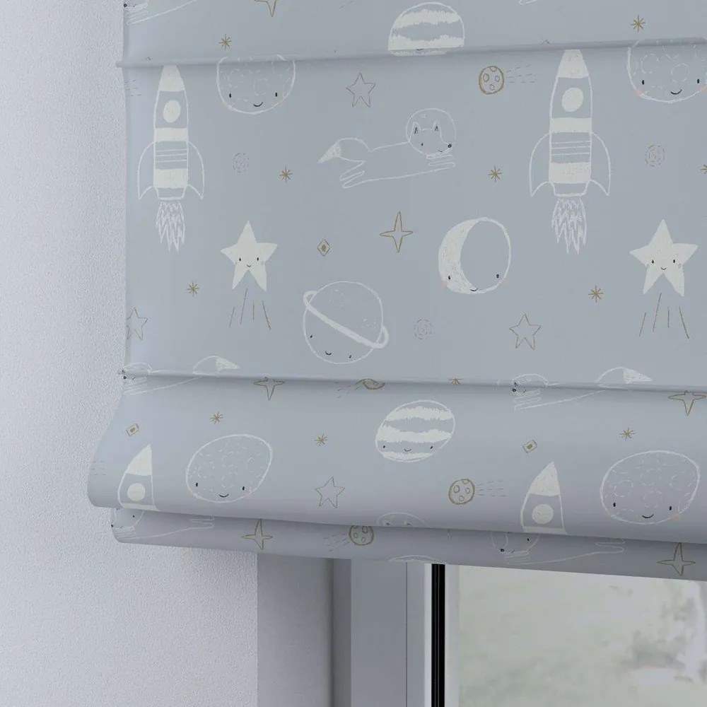 Синьо-сива детска ролетна щора 170x130 cm Magic - Yellow Tipi