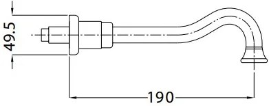 Чучур за вана Bugnatese Denver-Length 19 cm-Mpronze