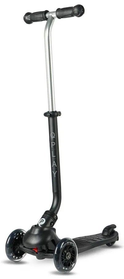 QPlay - Детска тротинетка 5 в 1 SEMA PRO с LED колела, черна