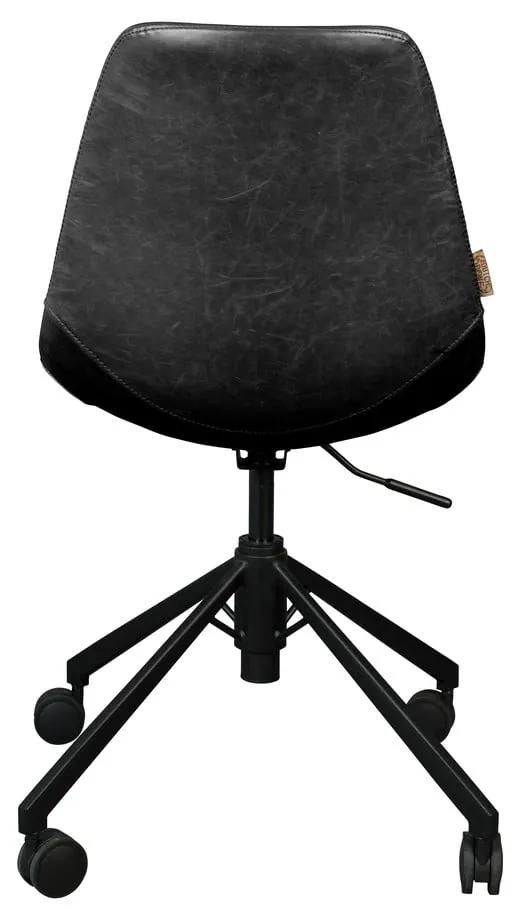 Черен офис стол на колела Franky - Dutchbone