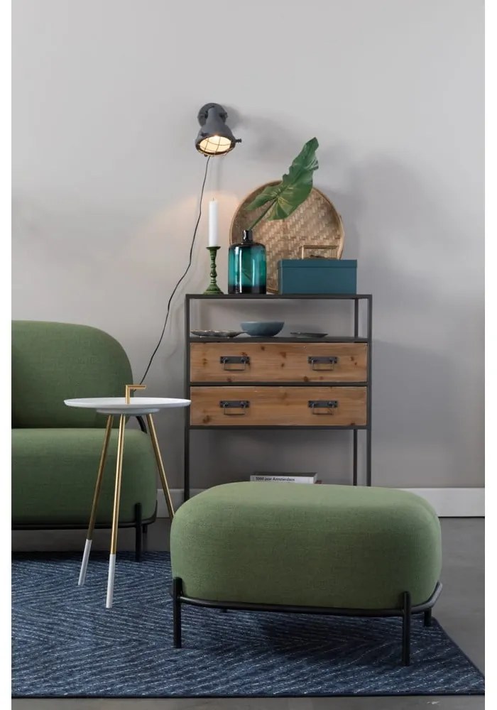 Жълта табуретка за крака Polly - White Label