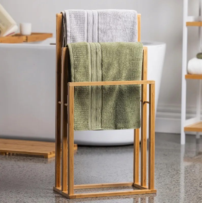 Елегантна бамбукова стойка за кърпи