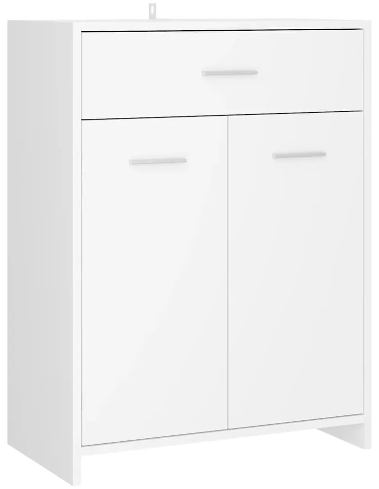 805024 vidaXL Шкаф за баня, бял, 60x33x80 см, инженерно дърво