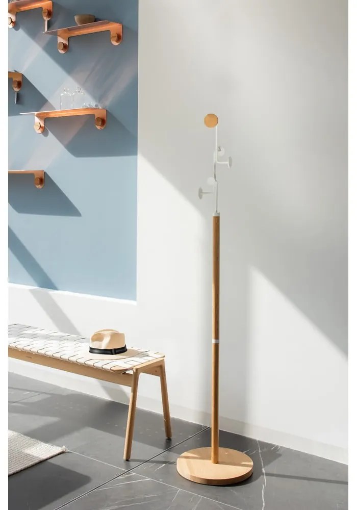 Пейка в бял/естествен цвят Klupa - Gazzda