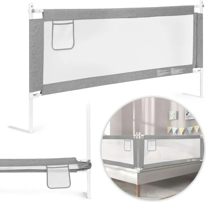 Предпазна преграда за легло 200см с регулируема височина