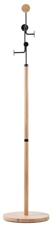 Подова етажерка от масивна дъбова дървесина с черни детайли Hook - Gazzda