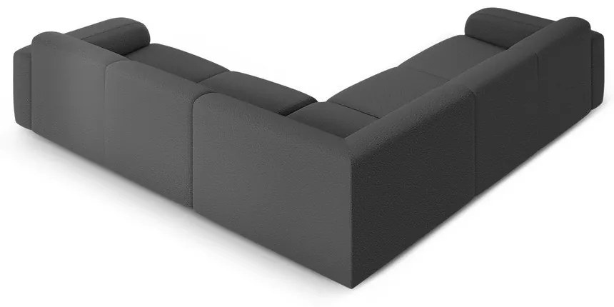 Тъмносив ъглов диван от букле (променлив/L форма) Molino – Micadoni Home