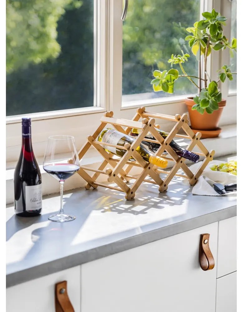 Бамбукова стойка за вино - Bonami Essentials