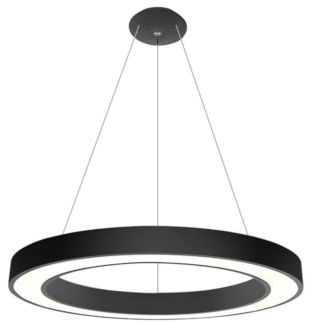 LED2 - LED Пендел SATURN LED/80W/230V 3000K Ø 80 см черен