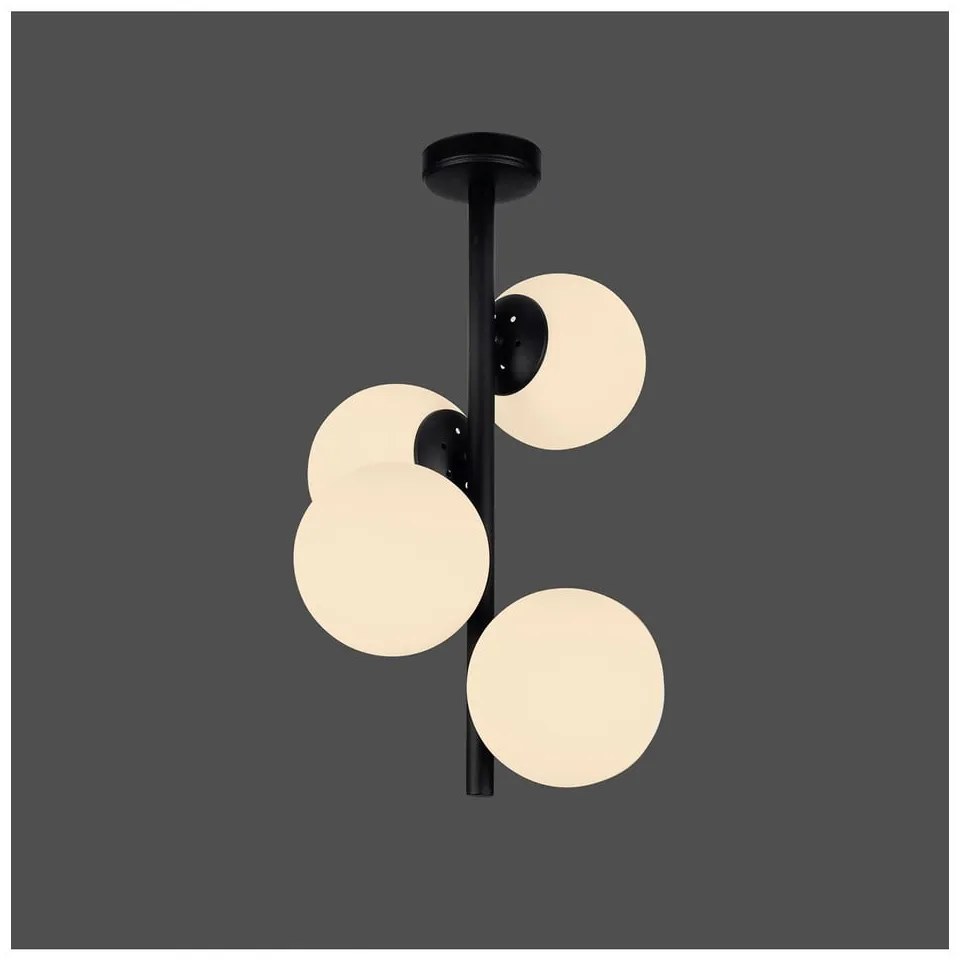 Черно висящо осветително тяло, височина 53 cm Owl - Squid Lighting