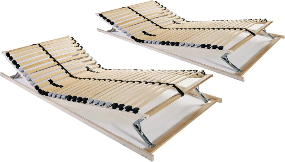 3051422 vidaXL Подматрачни рамки с 28 ламела, 2 бр, 7 зони, 80x200 см