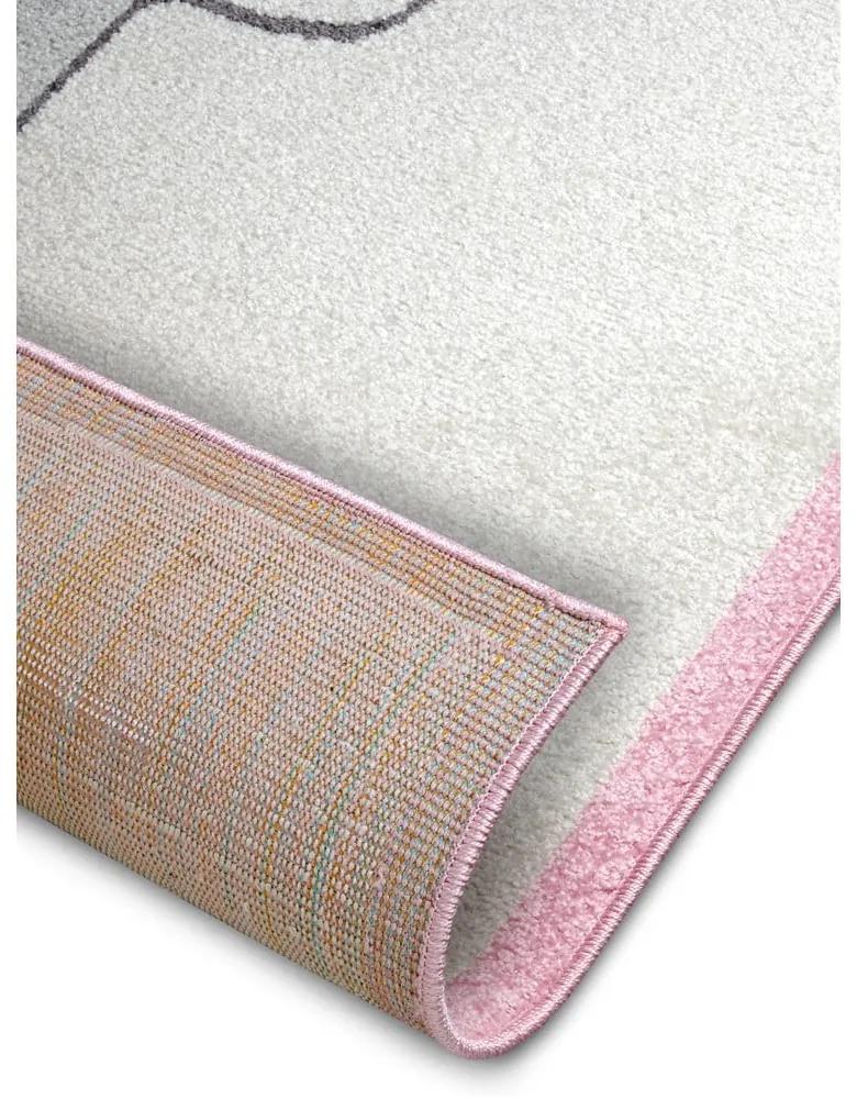 Розово-бял детски килим 160x235 cm Bouncy - Hanse Home