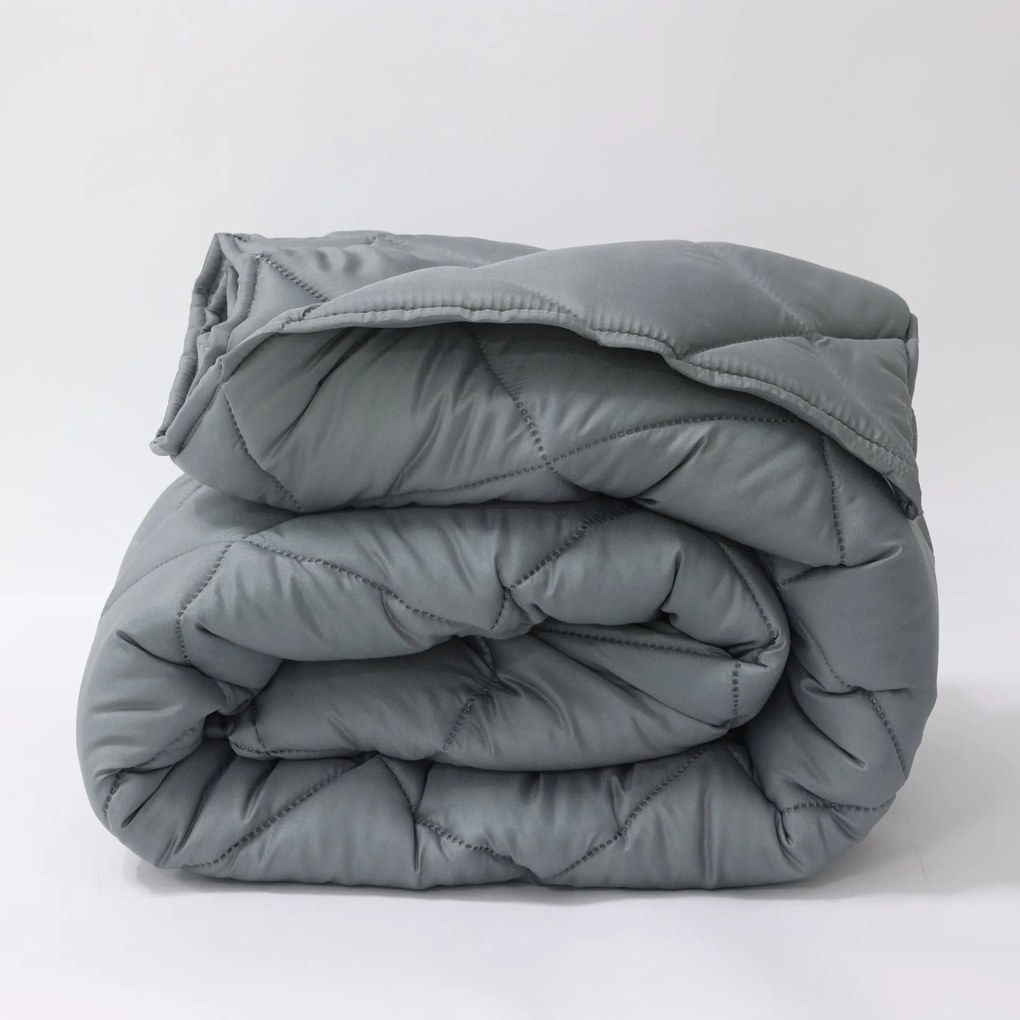 Лятна олекотена завивка за спалня Елинор Тъмно сиво 200/210 см.