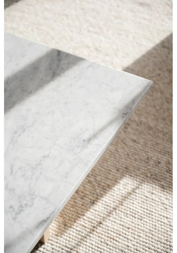 Бяла мраморна масичка за кафе 90x90 cm Brooksville - Rowico