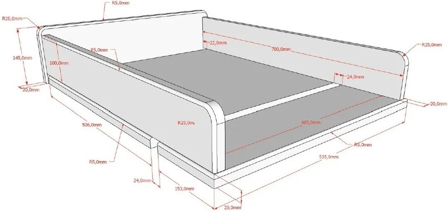 Бяла маса за повиване от масивен бук Forrest – Vipack