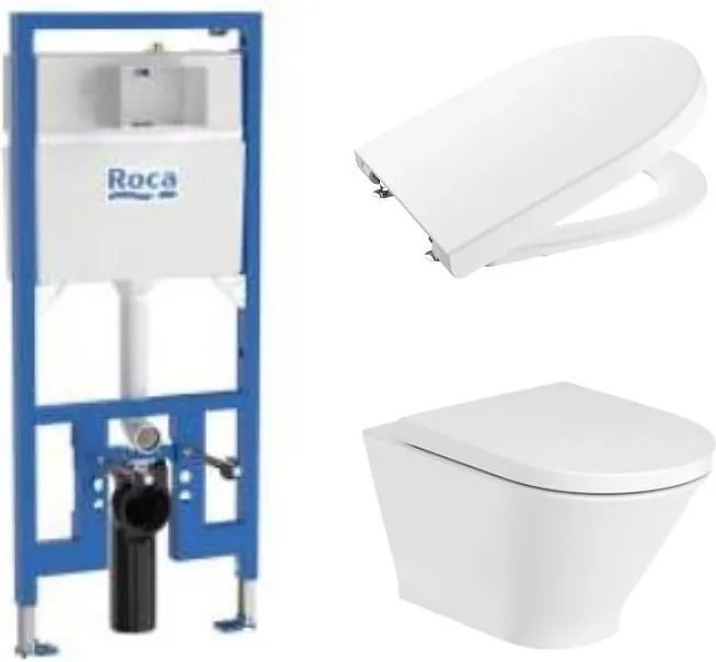 Комплект за WC Duplo S 90 mm 4 в 1 The Gap Round Rimless (бутон по избор) (A8900A0020 + 3460NL000 + A801D12001)