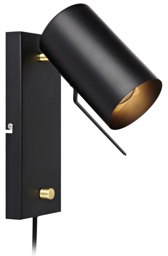 Черна стенна лампа Carrie - Markslöjd