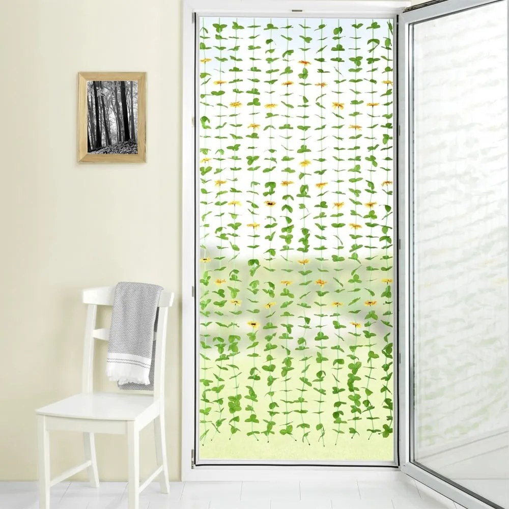 Жълто-зелено перде за врата 90x190 cm Sunflowers – Maximex