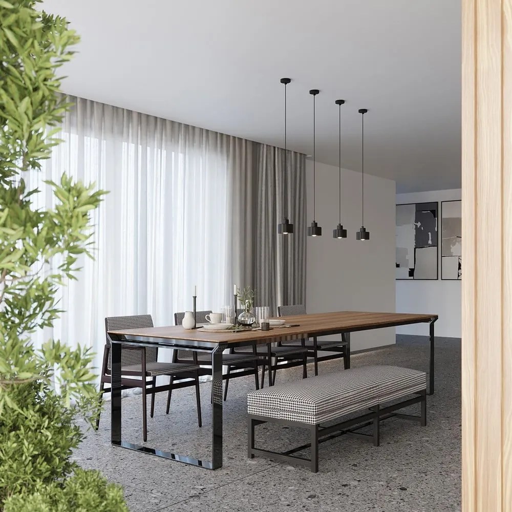 Черна висяща лампа ø 12 cm Alastro - Sollux