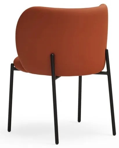 Оранжеви тапицирани трапезни столове в комплект 2 бр. Mogi – Teulat