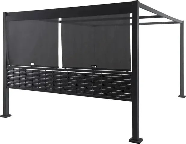 Комплект щори за беседка Hesperide Zalya, Цвят Шисти, 4x3 m