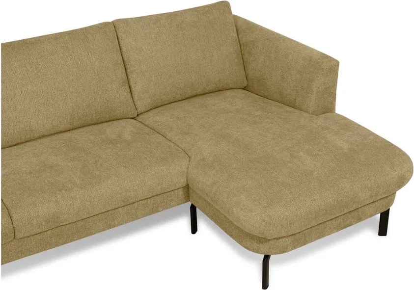 Ъглов диван в цвят горчица (десен ъгъл) Gomero – Scandic