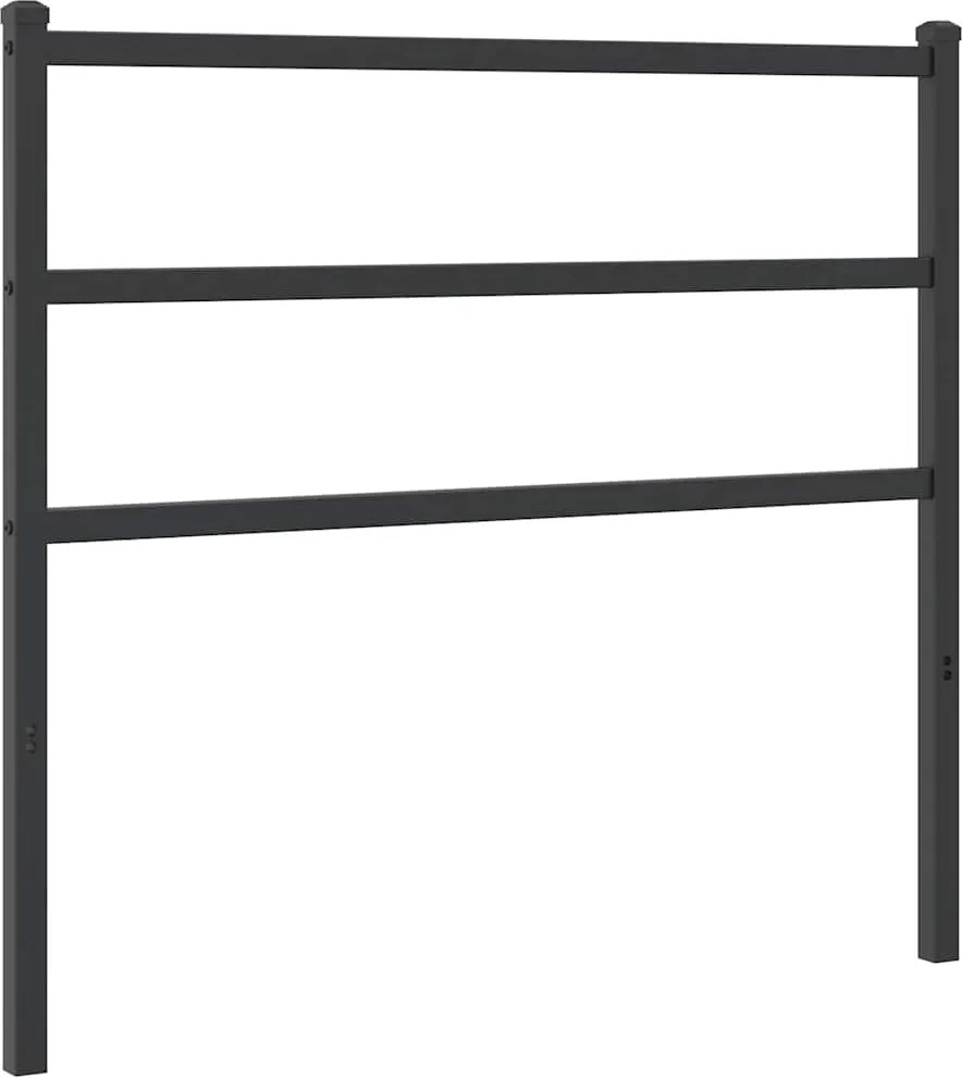 355394 vidaXL Метална резервна табла за легло, черна, 100 см