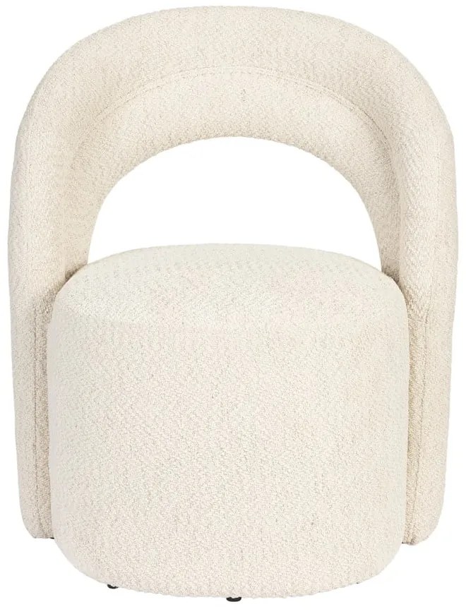 Кремаво въртящо се кресло от букле Seina – Dutchbone