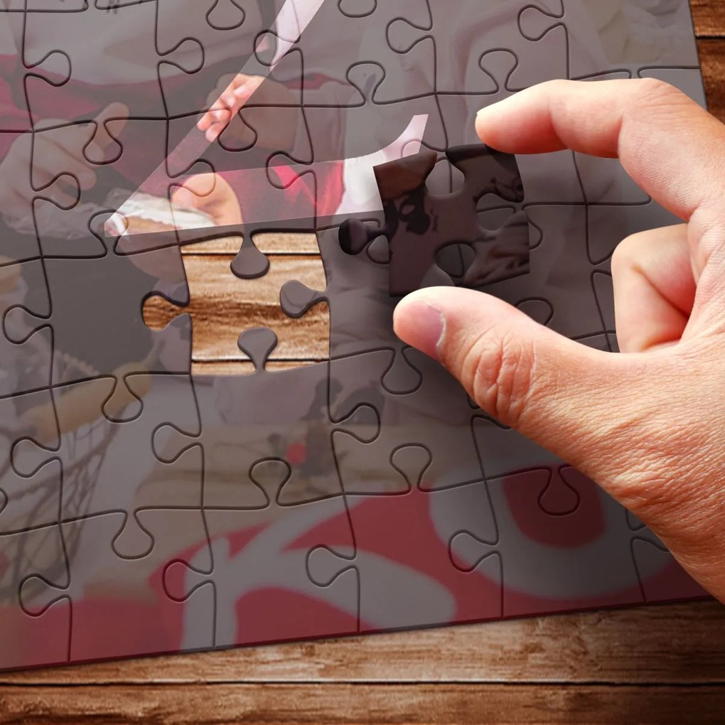 Картонен пъзел А4 с две снимки – Колаж