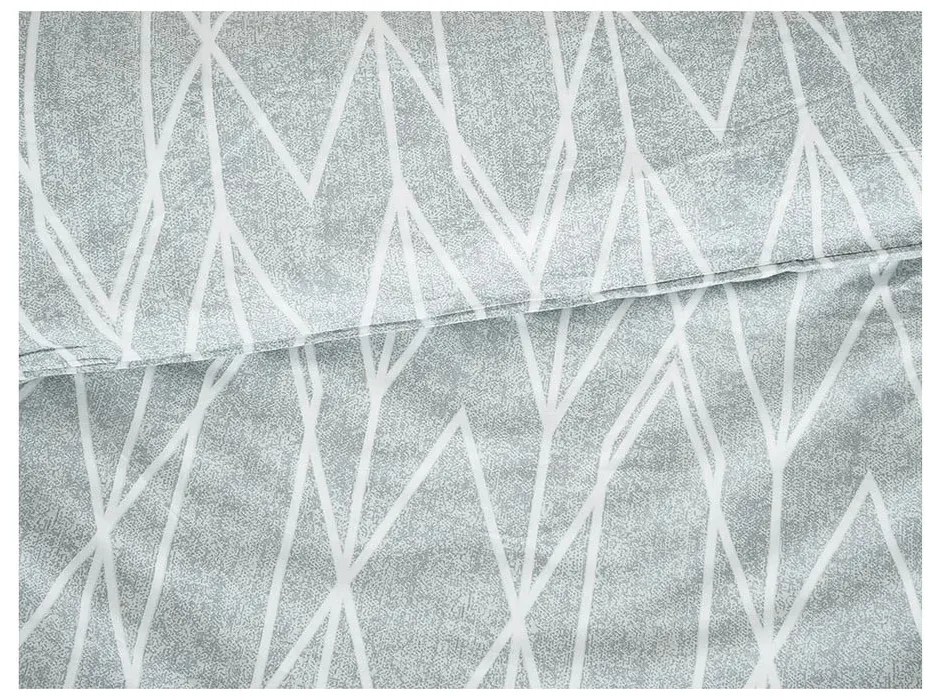 Сиво единично крепирано спално бельо 140x200 cm Gray Stripes – B.E.S.