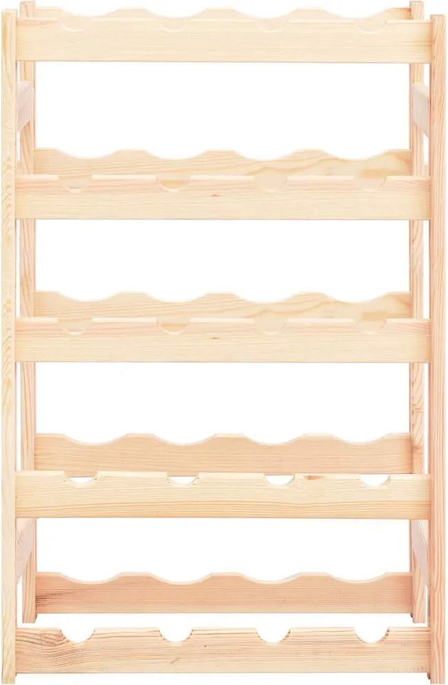 286193 vidaXL Стойка за вино за 20 бутилки, борова дървесина