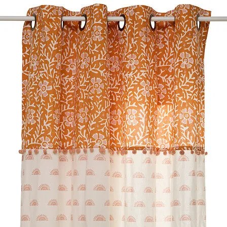 Детска завеса atmosphera Nomad, 140х260 см, Бежов, Оранжев