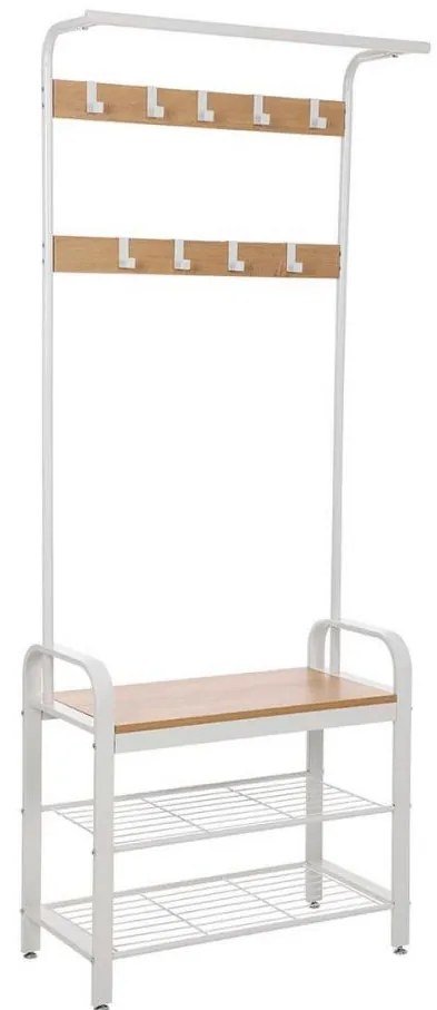 Стояща закачалка NAVOR, кафяво/бяло