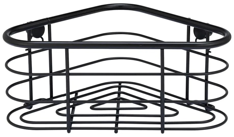 Черен ъглов рафт за душ Trestina, 25 x 11 cm - Wenko