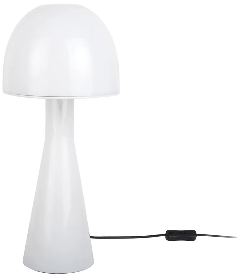 Бяла настолна лампа със стъклен абажур (височина 45 cm) Bombin – Leitmotiv