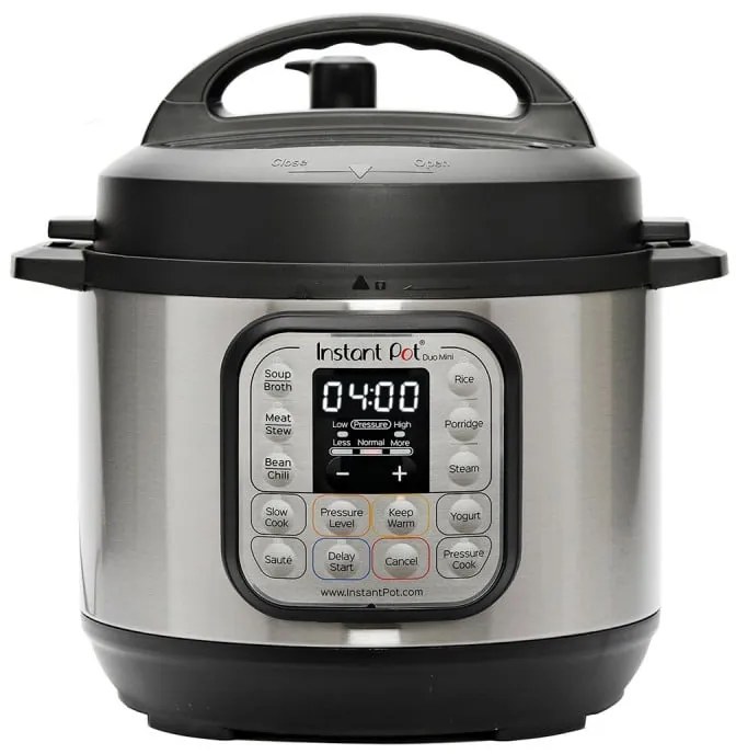 Мултикукър под налягане Instant Pot Duo Mini 110004501, 700W, 3 л, 11 програми, 7 функции, Функция настрой и забрави, Неръждаема стомана, Сребрист