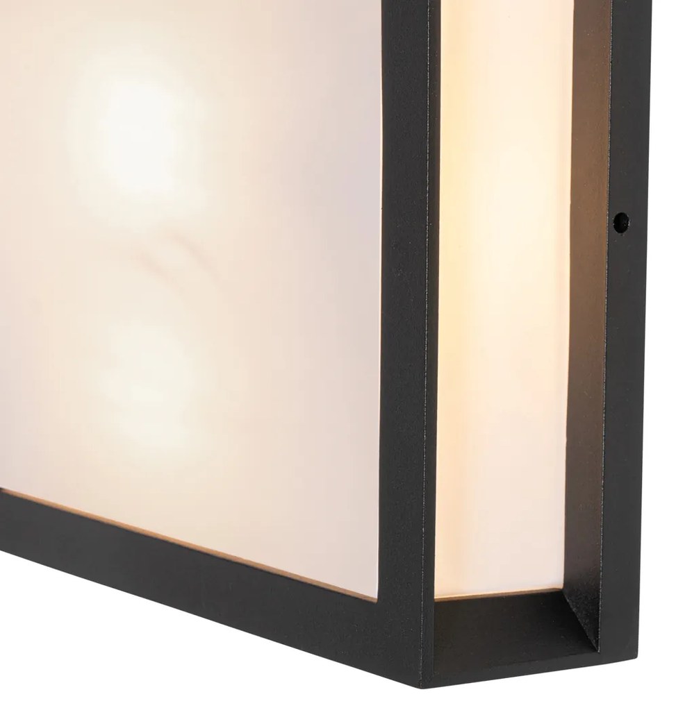 Модерна външна стенна лампа черна 2-лампа IP44 - Jeffrey