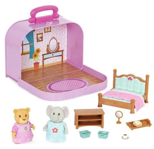 Li'l Woodzeez - Suitcase playset bedroom