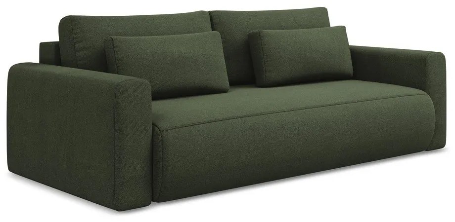 Разтегателен диван с място за съхранение в цвят каки 238 cm Kapua – Makamii