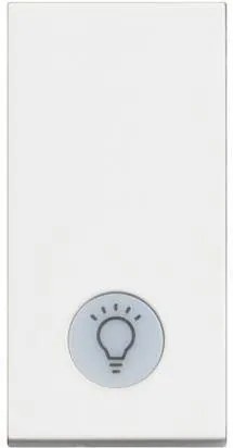 BTICINO Еднополюсен ключ с LED индикация и символ лампа 1 мод. цвят Бял /блистер/ Classia  - RW4001LA