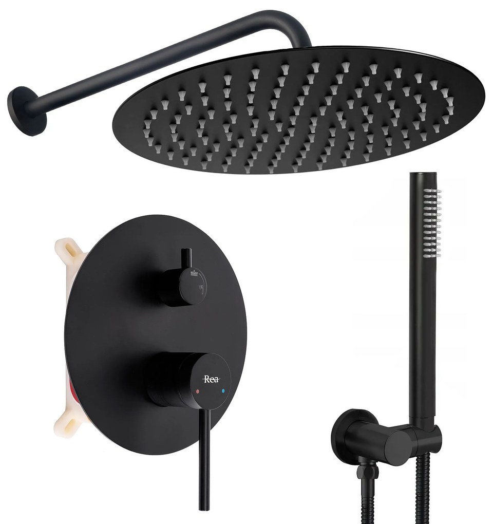 Душ система за вграждане Rea Foss Clif Black  + BOX