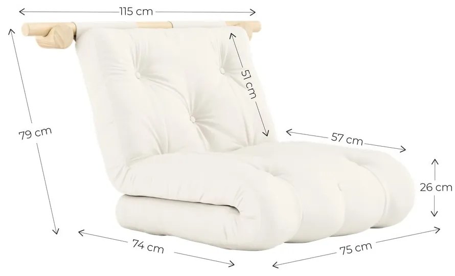 Светлокафяво кресло от рипсено кадифе Hooked – Karup Design