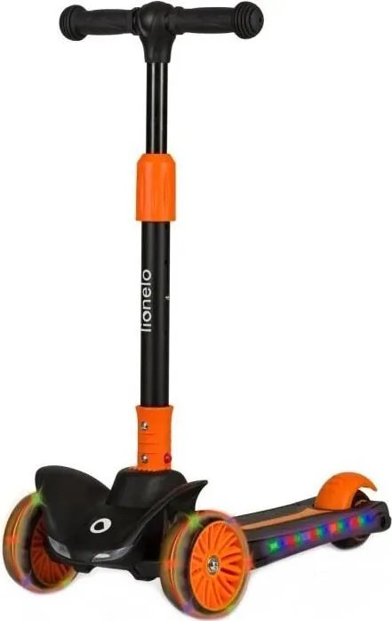 Lionelo - Детска тротинетка TIMMY 3xAA оранжево/черно