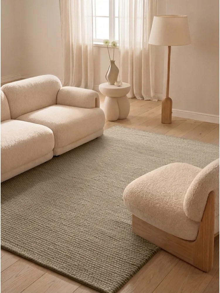 Ръчно изработен вълнен килим в естествен цвят 120x170 cm Richmond Diana – Ted Baker