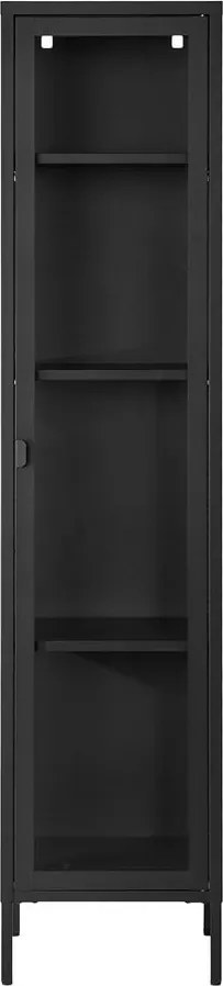 Черна метална витрина 40x180 cm Brisbane – House Nordic