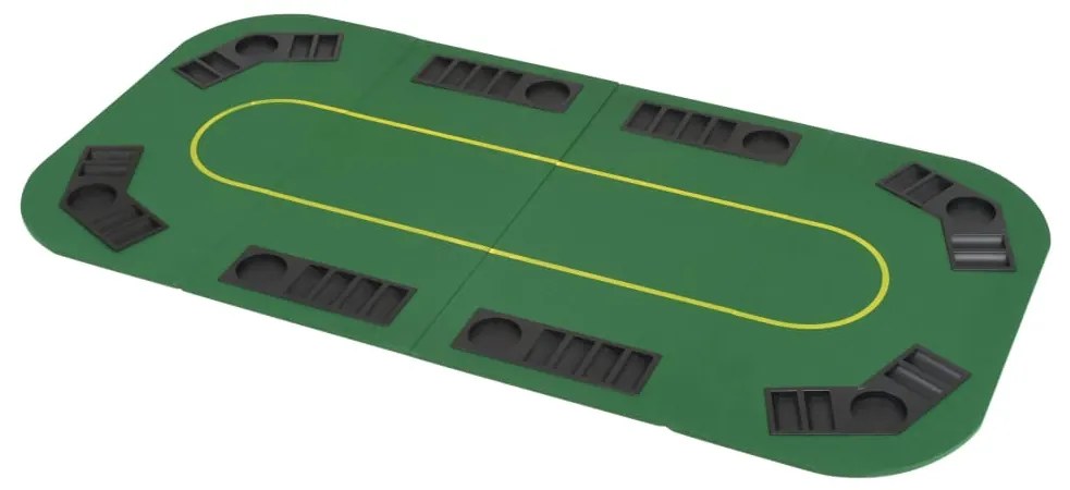 80208 vidaXL Сгъваем покер плот за маса за 8 играчи, правоъгълен, зелен