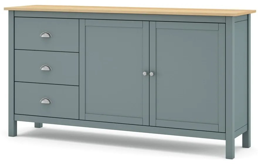 Скрин сиво-зелен от масивен бор 150x80x40 cm Misti – Marckeric