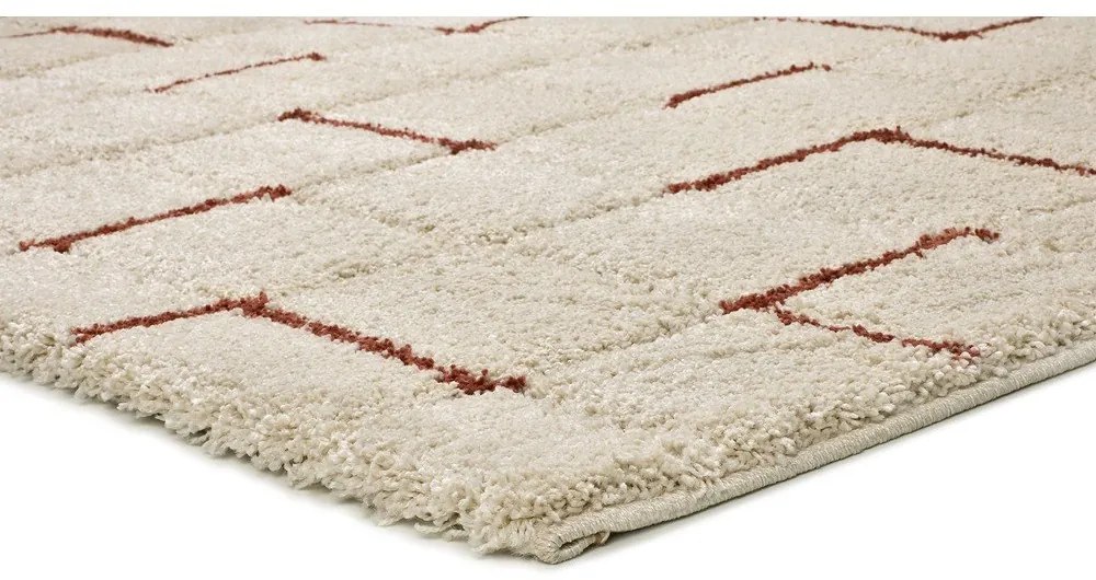 Килим в тухлен и кремав цвят 133x190 cm Brenda – Universal