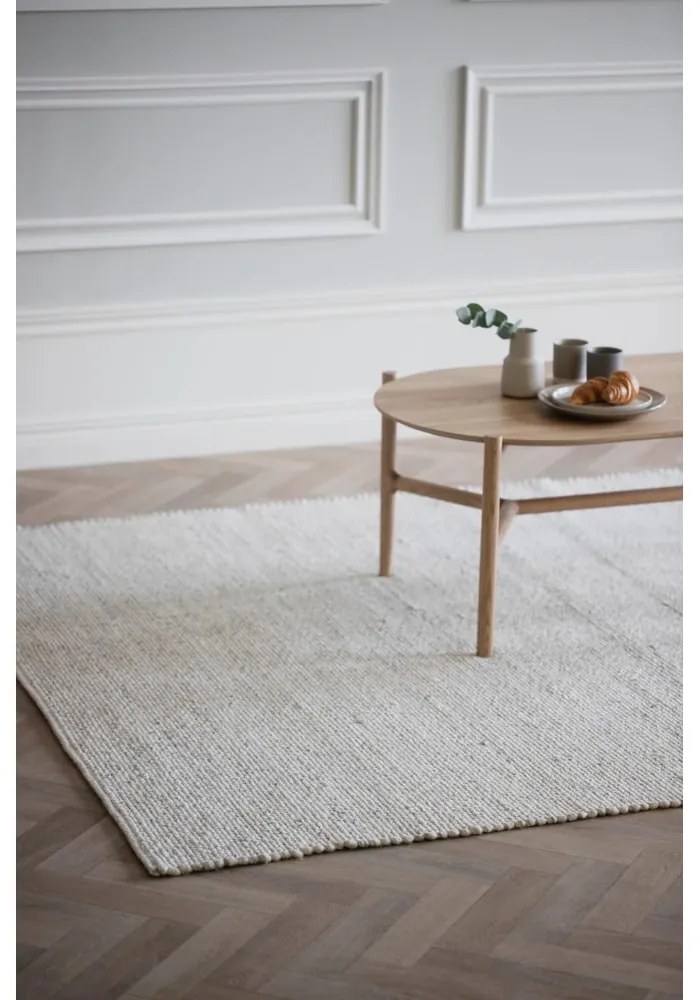 Светлосив вълнен килим 290x200 cm Auckland - Rowico
